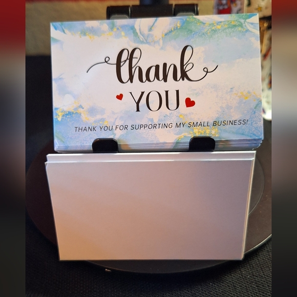 🦋LAST ONE NWT 550ct -50 Thank You Cards +500Thank You Stickers 2.12 x 3.54 - Picture 4 of 6